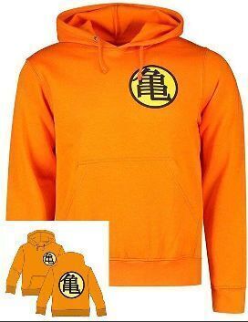 DRAGON BALL SUDADERA NARANJA CON GORRO KANJI TORTUGA XS