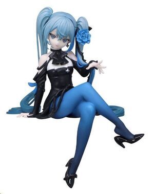 HATSUNE MIKU ESTATUA PVC TAP�N DE FIDEOS AZUL ROSA VER. 14CM
