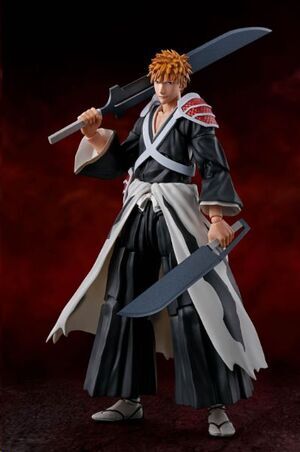 BLEACH SH FIGUARTS ICHIGO KUROSAKI DUAL ZANGETSU FIGURA 15;5 CM