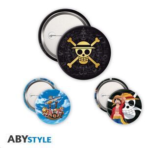 ONE PIECE PAQUETE DE CHAPAS CALAVERA & LUFFY