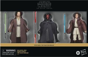 STAR WARS: THE PHANTOM MENACE THE BLACK SERIES QUI-GON JINN; DARTH MAUL & OBI-WAN KENOBI PACK 3 FIG. 15 CM