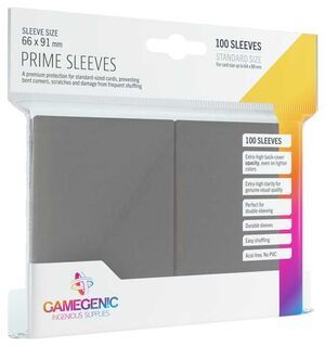 GAMEGENIC: PACK PRIME SLEEVES GRAY (100)                                   