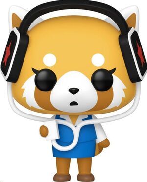 SANRIO FIGURA POP! ANIMATION VINYL AGGRETSUKO CON AURICULARES 9 CM