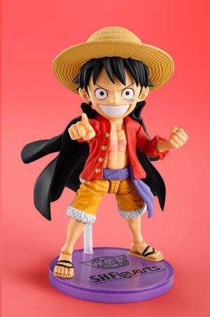 ONE PIECE FIGURA WORLD COLLACTABLE FIGURES X S.H. FIGUARTS MONKEY D. LUFFEY 8 CM