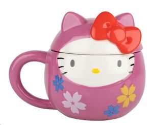 HELLO KITTY SANRIO TAZA 3D DARUMA