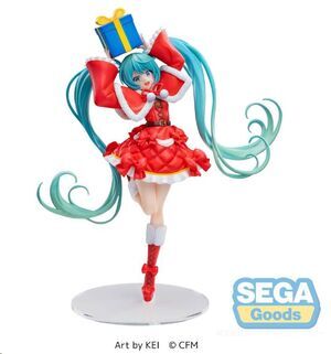 HATSUNE MIKU SERIES ESTATUA LUMINASTA PVC HATSUNE MIKU CHRISTMAS 2024 19 CM