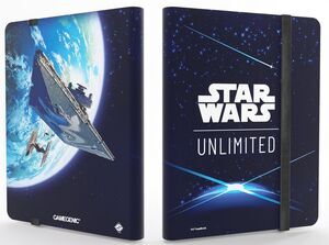 STAR WARS UNLIMITED GAMEGENIC 18-POCKET ALBUM CARD BACK BLUE