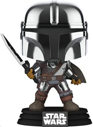 STAR WARS: MANDALORIAN FIGURA POP! VINYL MANDO DARKSABER (GLOW) (METALICO) 9 CM