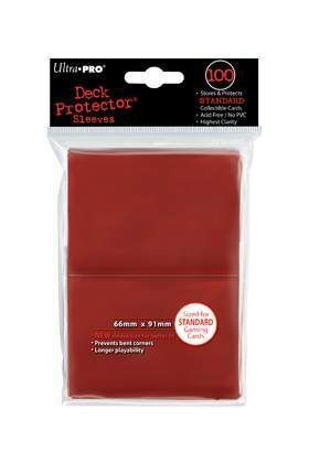 DECK PROTECTOR ULTRA PRO ROJO - BOLSA DE 100 FUNDAS - 66X91MM              