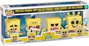 BOB ESPONJA PACK DE 4 FIGURAS POP! TELEVISION VINYL 9 CM