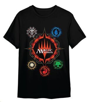 MAGIC THE GATHERING CAMISETA NEGRA SIMBOLOS MANA T - XL