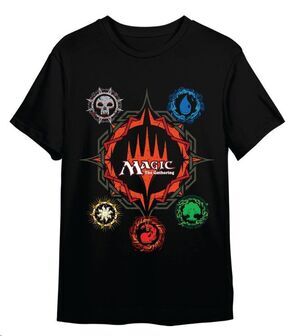 MAGIC THE GATHERING CAMISETA NEGRA SIMBOLOS MANA T - XXL
