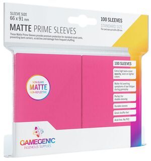 GAMEGENIC: PACK MATTE PRIME SLEEVES PINK (100)                             