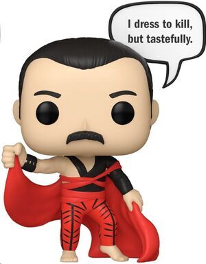 QUEEN POP! ROCKS VINYL FIGURA FREDDIE MERCURY (I DRESS TO KILL) 9 CM