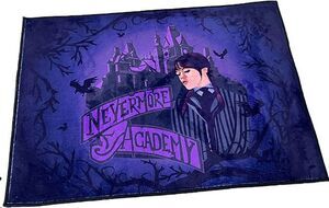 WEDNESDAY ALFOMBRA INTERIOR NEVERMORE ACADEMY 80X60 CM