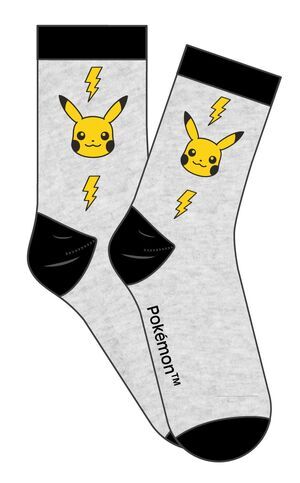 POKEMON CALCETINES PIKACHU GRIS (TALLA UNICA)