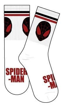 MARVEL SPIDERMAN CALCETINES DEPORTIVOS BLANCOS (TALLA UNICA )