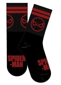 MARVEL SPIDERMAN CALCETINES DEPORTIVOS NEGROS (TALLA UNICA )