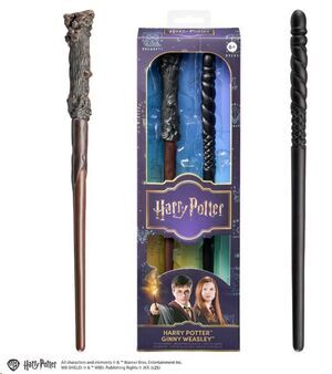 HARRY POTTER PAQUETE DOBLE DE VARITAS DE JUEGO DE ROL HARRY POTTER & GINNY WEASLEY 30 CM