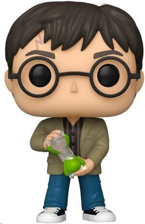 HARRY POTTER POP! HOLIDAY VINYL FIGURA HARRY CON RELOJ DE ARENA 9 CM