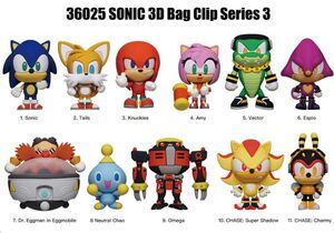 SONIC THE HEDGEHOG COLGANTES PVC 3D SERIE 3
