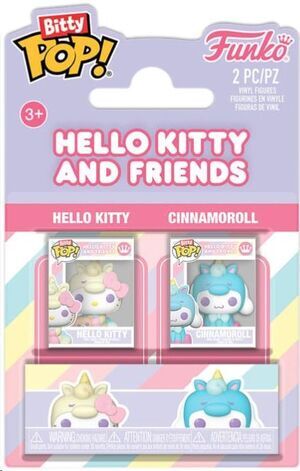 Portada de HELLO KITTY PACK DE 2 FIGURAS BITTY POP! VINYL HK & CINNAMONROLL 2;5 CM