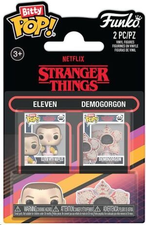 STRANGER THINGS PACK DE 2 FIGURAS BITTY POP! VINYL ELEVEN & DEMOGORGON 2;5 CM