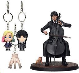 WEDNESDAY FIGURA VIOLONCHELO MIERCOLES  15 CM + REGALO LLAVERO