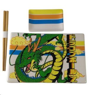 DRAGON BALL Z SET PLATO + PALILLOS DE SUSHI DE CERAMICA SHENRON