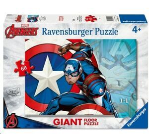 MARVEL AVENGERS PUZZLE GIGANTE CAPITAN AMERICA 60 PIEZAS