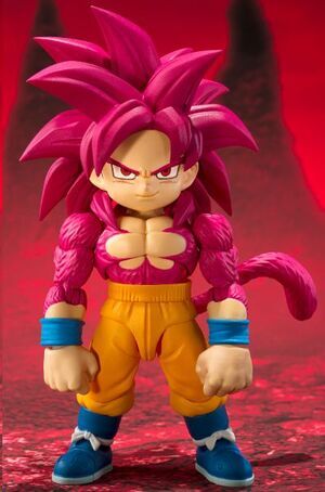 Portada de DRAGON BALL DAIMA SH FIGUARTS COLLECTORS SHOP FIGURA MINI SON GOKU SUPER SAIYAN 4 8CM