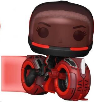 TRON: ARES POP! MOVIES VINYL FIGURA ATHENA WITH LIGHT CYCLE 9 CM