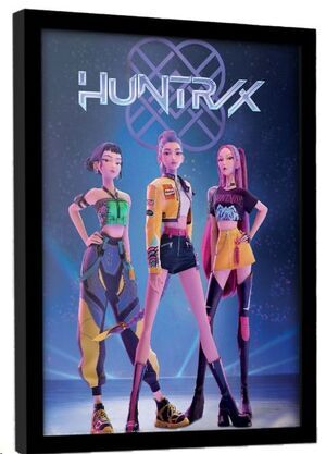 Portada de LAS GUERRERAS KPOP PÓSTER ENMARCADO COLLECTOR PRINT HUNTRIX