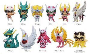 SAINT SEIYA 3D COLGANTES PELUCHE EXPOSITOR SERIE 1