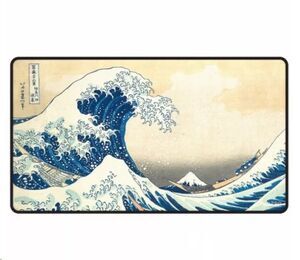 TAPETE BLACK STITCHED PLAYMANT THE GREAT WAVE OFF KANAGAWA BY HOKUSAI - ULTRA PRO
