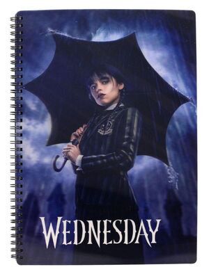 WEDNESDAY LIBRETA EFECTO 3D 30X21CM LLUVIA