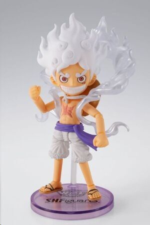 ONE PIECE FIGURA WORLD COLLACTABLE FIGURES X S.H. FIGUARTS MONKEY D. LUFFY GEAR 5 8 CM