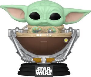 STAR WARS: THE MANDALORIAN AND GROGU FIGURA POP! VINYL CABEZ�N GROGU IN PRAM 9 CM