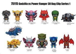 GODZILLA VS POWER RANGERS COLGANTES PVC 3D SERIES 1