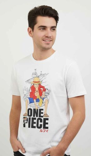 ONE PIECE CAMISETA LUFFY ROSE T - L