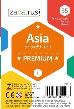 FUNDAS ZACATRUS ASIA PREMIUM 57;5MM X 89MM (55)                            