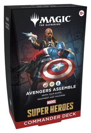 Portada de MAGIC - MARVEL SUPER HEROES MAZO COMMANDER AVENGERS ASSEMBLE (INGL�S)