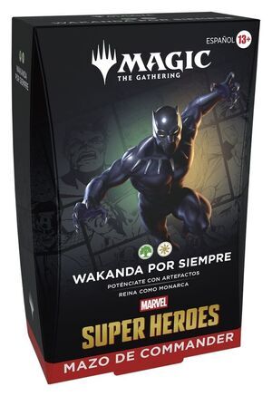 Portada de MAGIC - MARVEL SUPER HEROES MAZO COMMANDER WAKANDA POR SIEMPRE