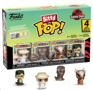 Portada de JURASSIC PARK PACK DE 4 FIGURAS BITTY POP! VINYL SERIES 2 2;5 CM