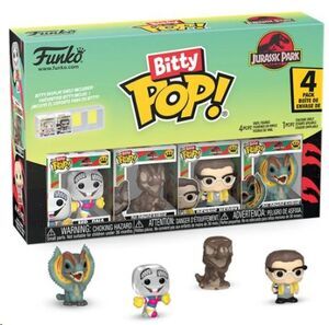 Portada de JURASSIC PARK PACK DE 4 FIGURAS BITTY POP! VINYL MR. DNA 2;5 CM