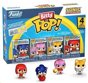 Portada de SONIC PACK DE 4 FIGURAS BITTY POP! VINYL SONIC 2;5 CM