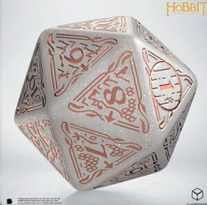 Portada de EL HOBBIT TCG DADO JUMBO D20 SPINDOWN RADIANT