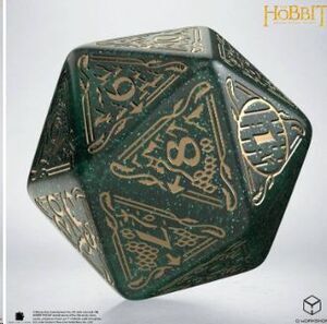Portada de EL HOBBIT TCG DADO JUMBO D20 SPINDOWN VERDANT