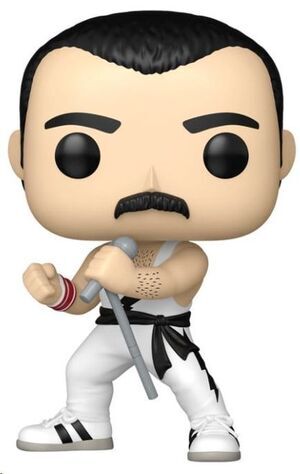 QUEEN FIGURA POP! ROCKS VINYL FREDDIE MERCURY (WHITE SINGLET) 9 CM