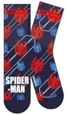 SPIDERMAN CALCETINES SPORT AZUL Y ROJO